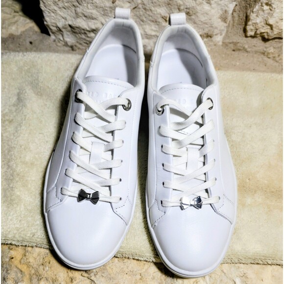 Ted Baker Roullyp Floral-Graphic‎ Leather Sneakers NEW Ladies Sz 7.5 ($165) - Picture 7 of 9